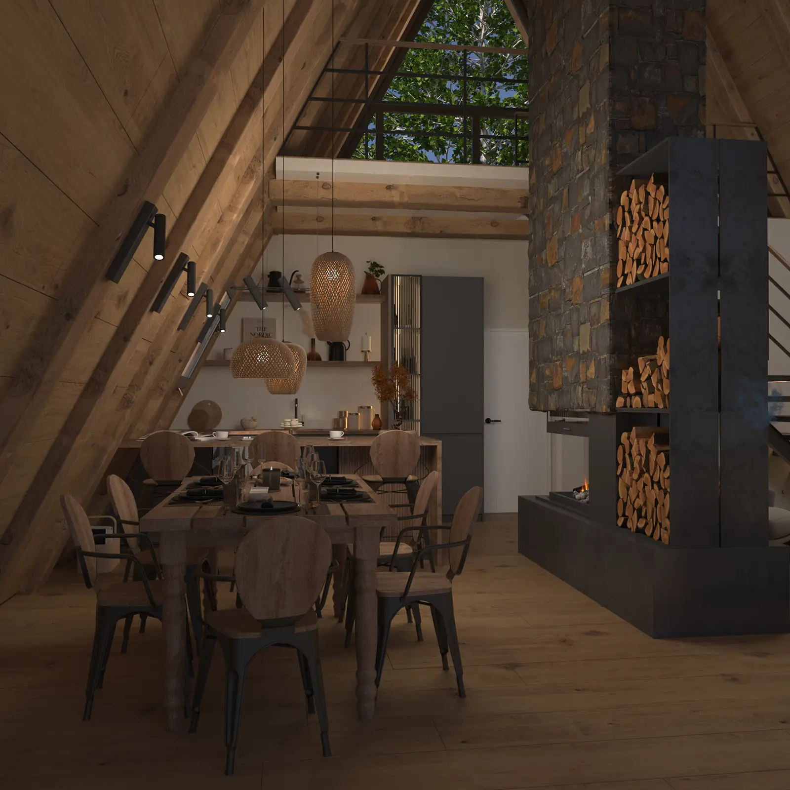 Trpezarija — A-Frame vikendica