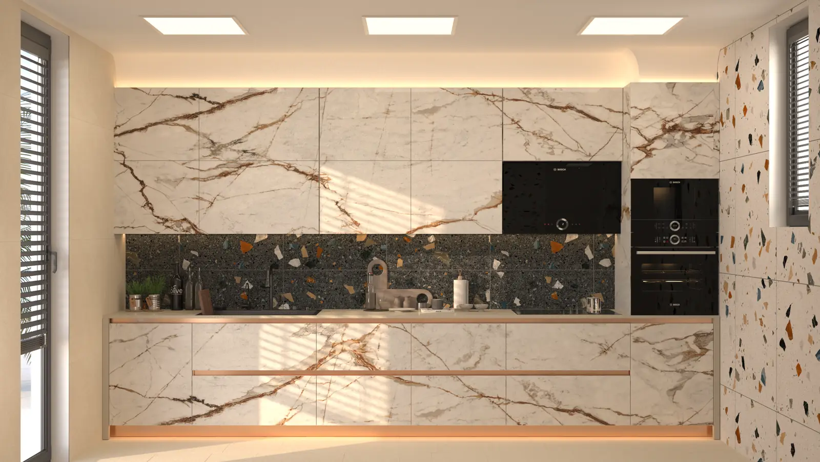 Radna zona — Elegancija terrazzo kuhinje