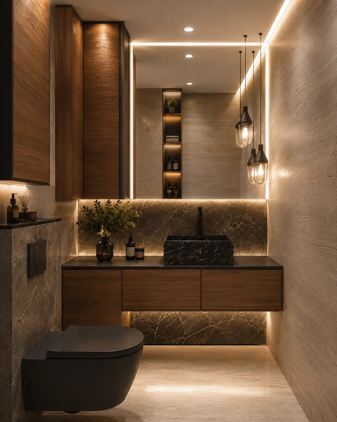 Tuš zona i detalji — Nero Collection