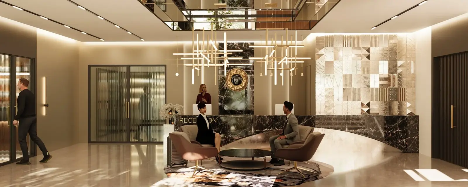Glavni lobi i recepcija — Hotel Atlas Montenegro