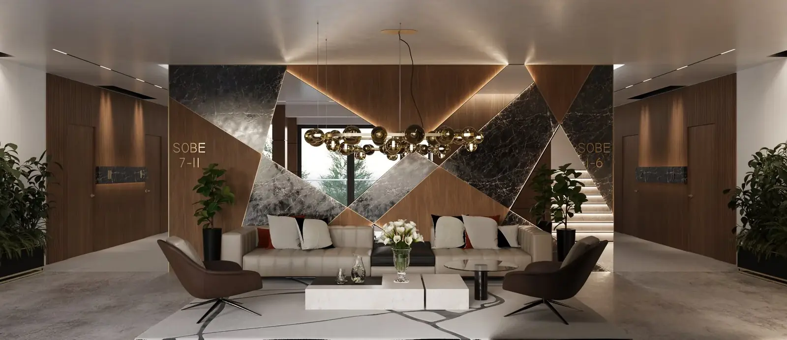 Lobi na spratu — Hotel Atlas Montenegro